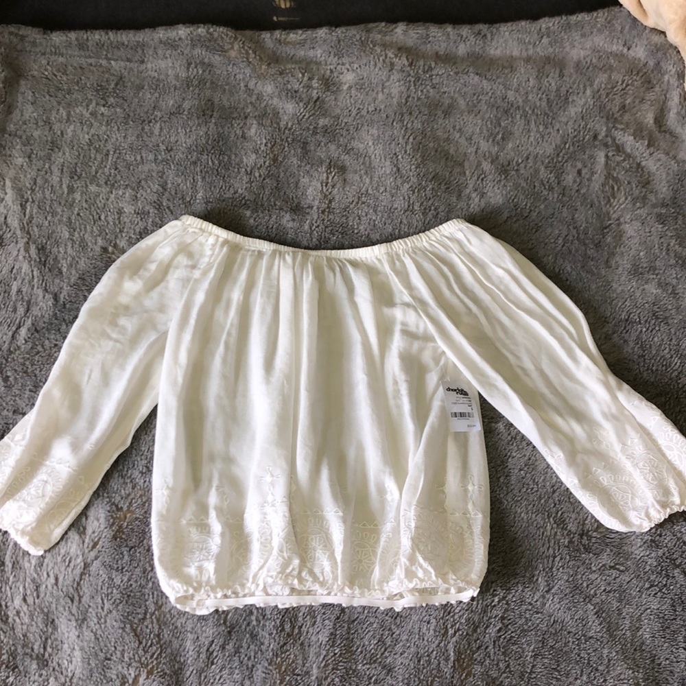 White off the shoulder top